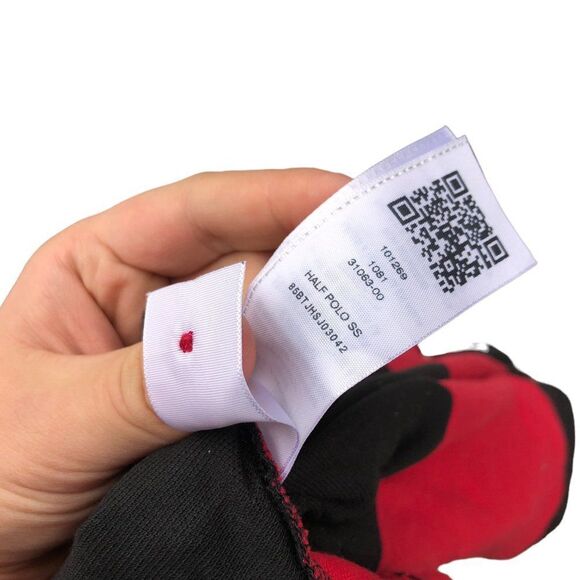 Vintage True Religion Half Polo Short Sleeve Shirt XXXL Black/Red - Picture 3 of 7